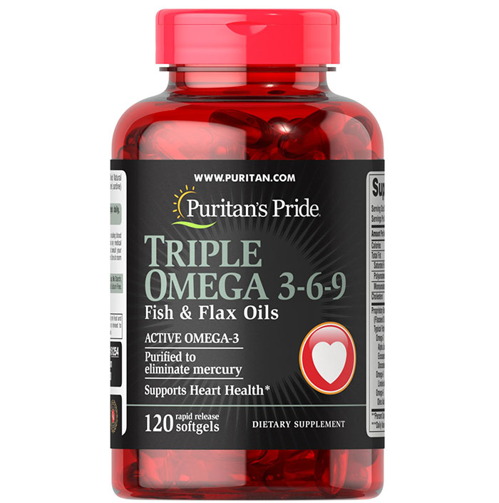 Puritan Pride   - Triple Omega 3,6,9 Fish & Flax Oil