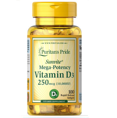 Vitamin D3 250 Mcg - 100 Softgels