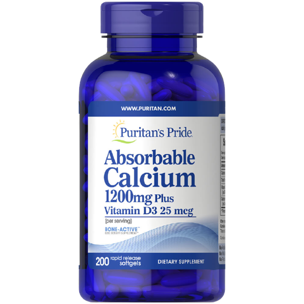Absorbable Calsium 1200 mg + Vitamin D3 25 mcg 200 Softgel