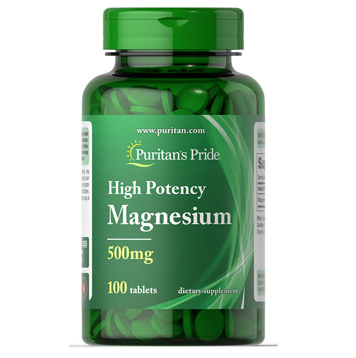 Puritan Pride   - High Potency Magnesium 500 Mg 100 Tablets