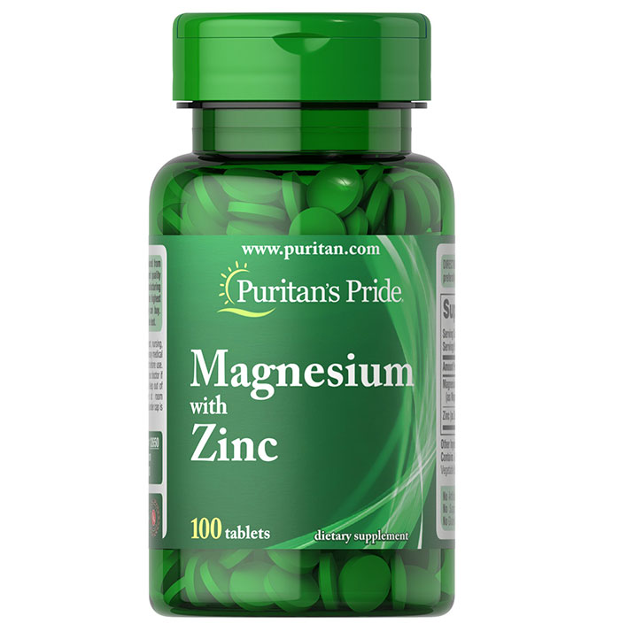 Puritan Pride   - Magnesium with Zinc - 100 Tablets